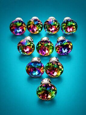 Crystal Knobs Wall Hooks - Set of 10 Crystal Vanity Drawers - Cabinets - Doors